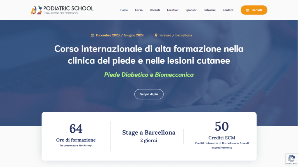 Podiatricschool, homepage